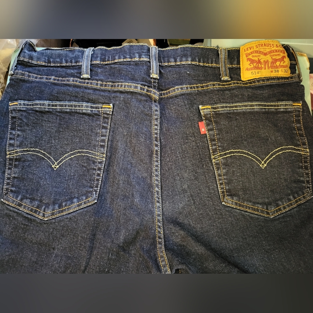 Mens Levi's 514 Straight Leg Jeans sz 38x32